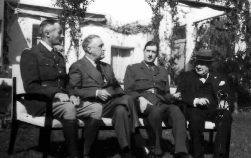 Giraud, Roosevelt, De Gaulle e Churchill a Casablanca